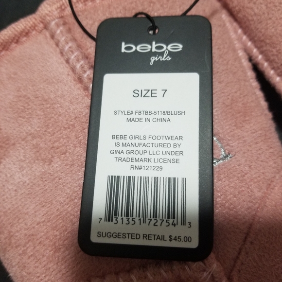 Faux Suede Boots Blush Pink Girls size 7 - Picture 4 of 4